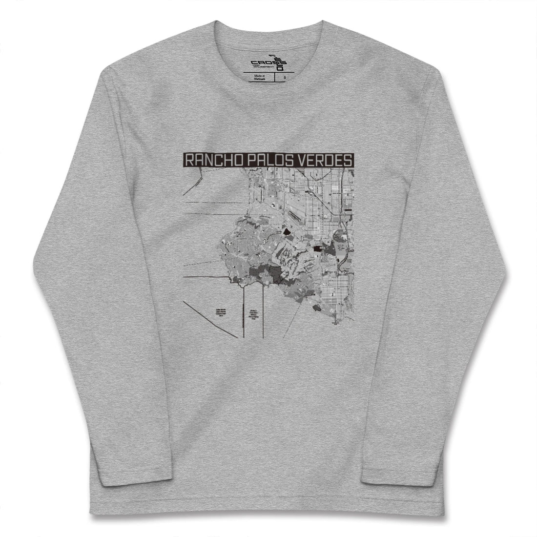 【ランチョ・パロス・ベルデス（アメリカ）】地図柄ロングスリーブTシャツ