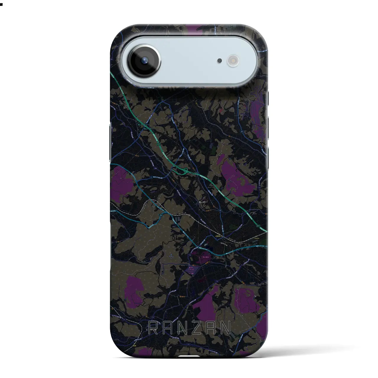 【嵐山（埼玉県）】地図柄iPhoneケース（バックカバータイプ）