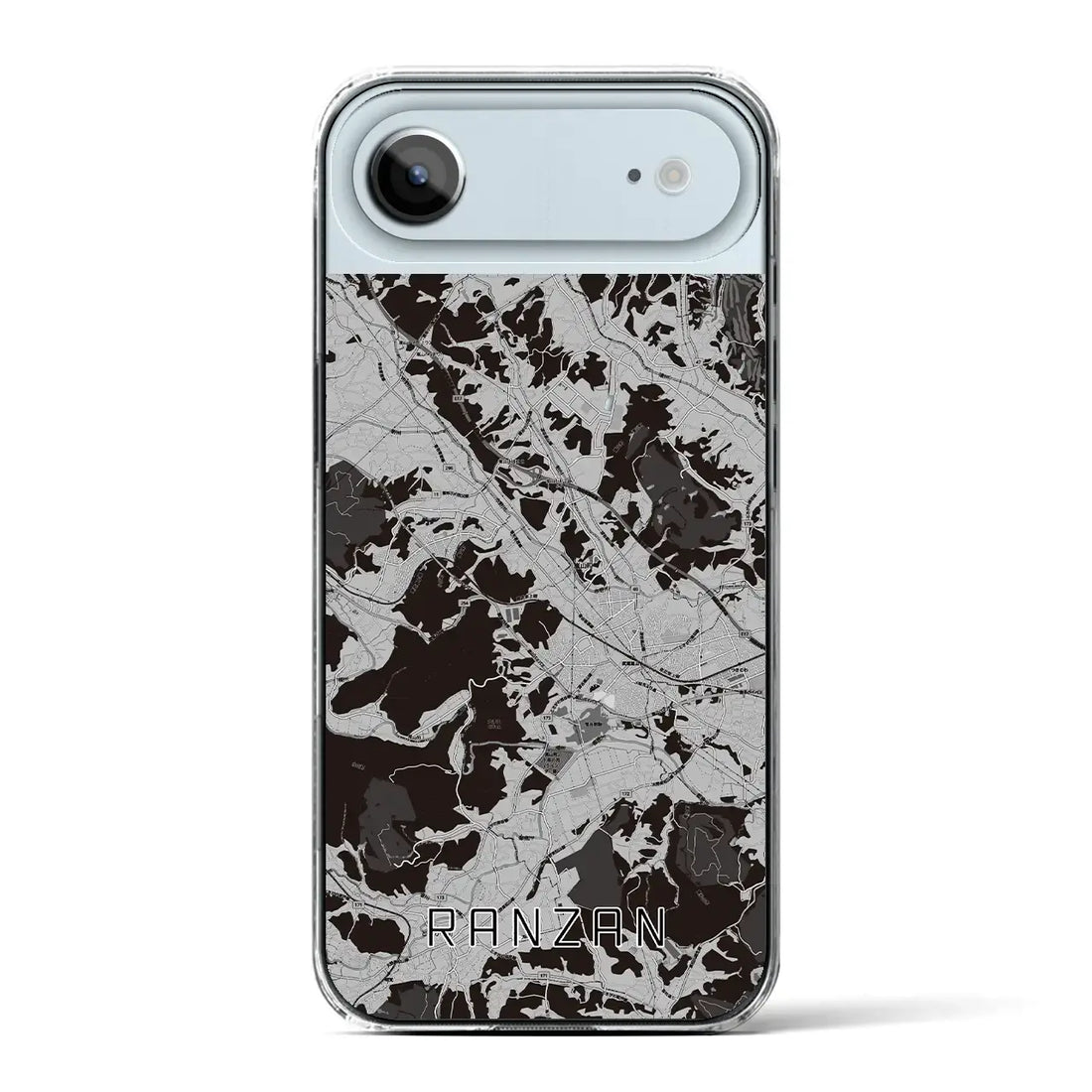 【嵐山（埼玉県）】地図柄iPhoneケース（クリアタイプ）