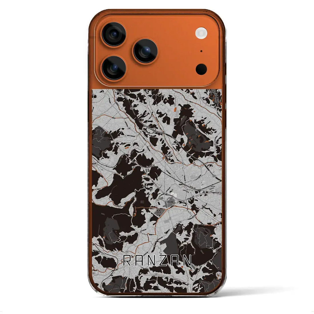 【嵐山(埼玉県)】地図柄iPhoneケース(クリアタイプ)