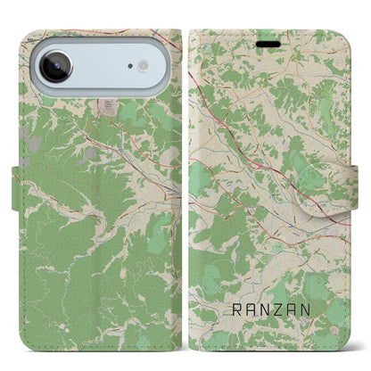 【嵐山（埼玉県）】地図柄iPhoneケース（手帳タイプ）