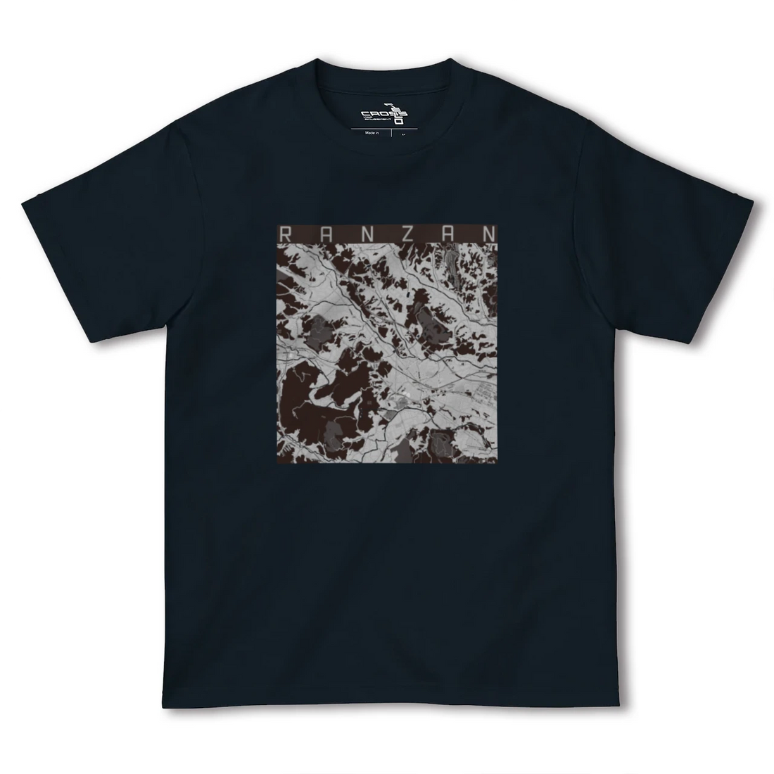 【嵐山(埼玉県)(埼玉県)】地図柄ヘビーウェイトTシャツ