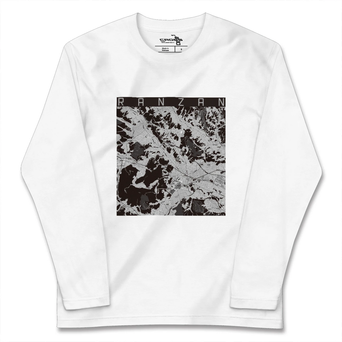 【嵐山(埼玉県)(埼玉県)】地図柄ロングスリーブTシャツ