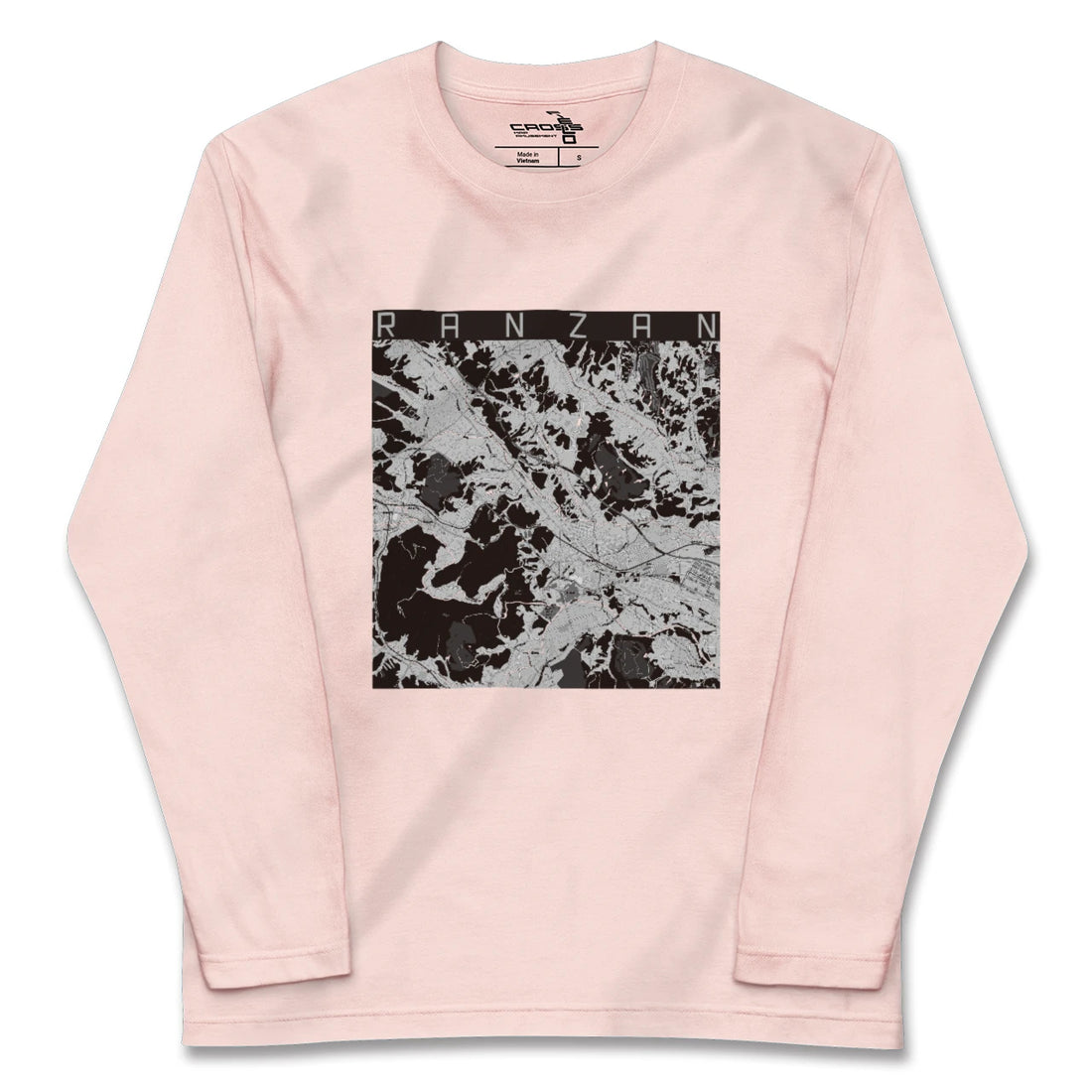 【嵐山（埼玉県）（埼玉県）】地図柄ロングスリーブTシャツ