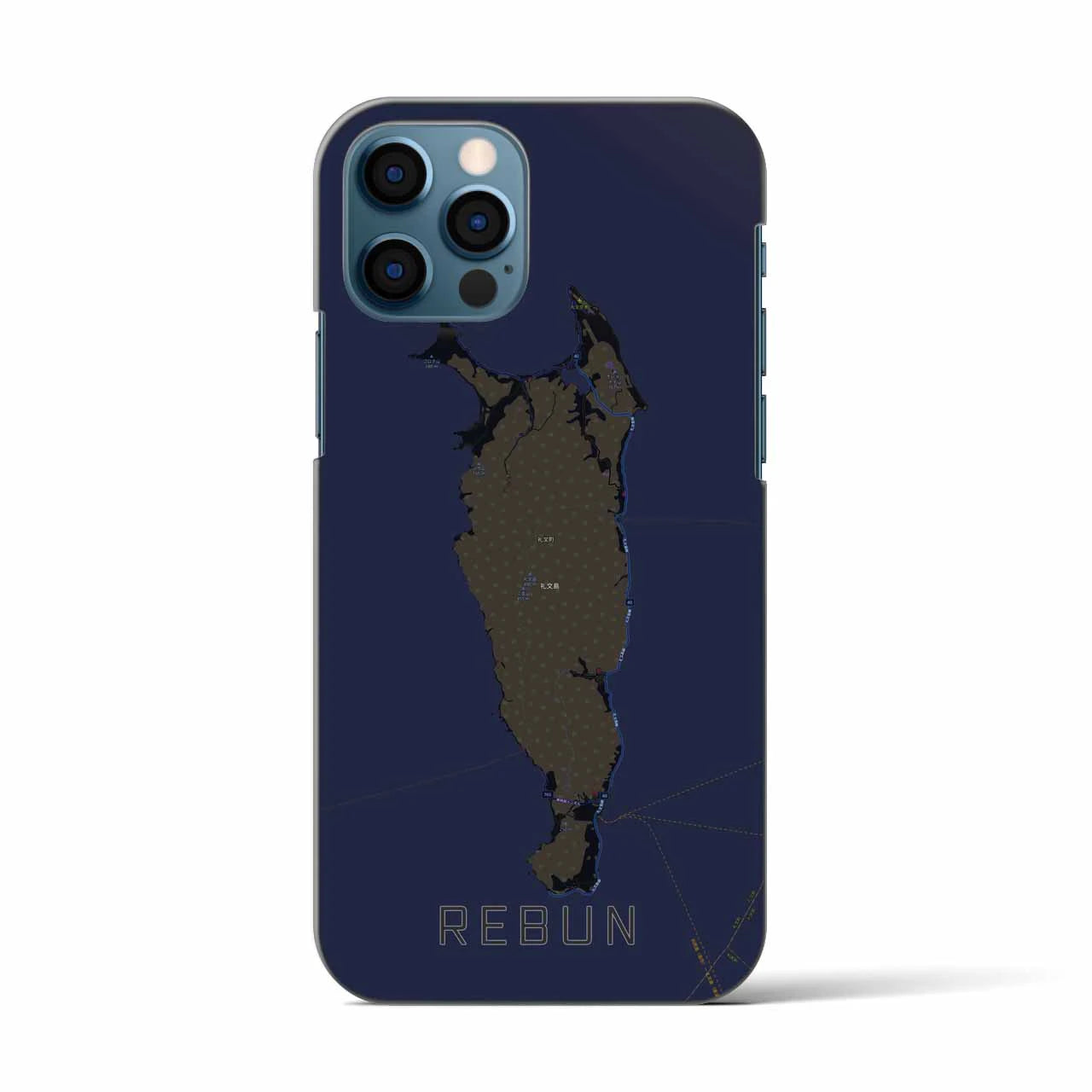 【礼文（北海道）】地図柄iPhoneケース（バックカバータイプ）