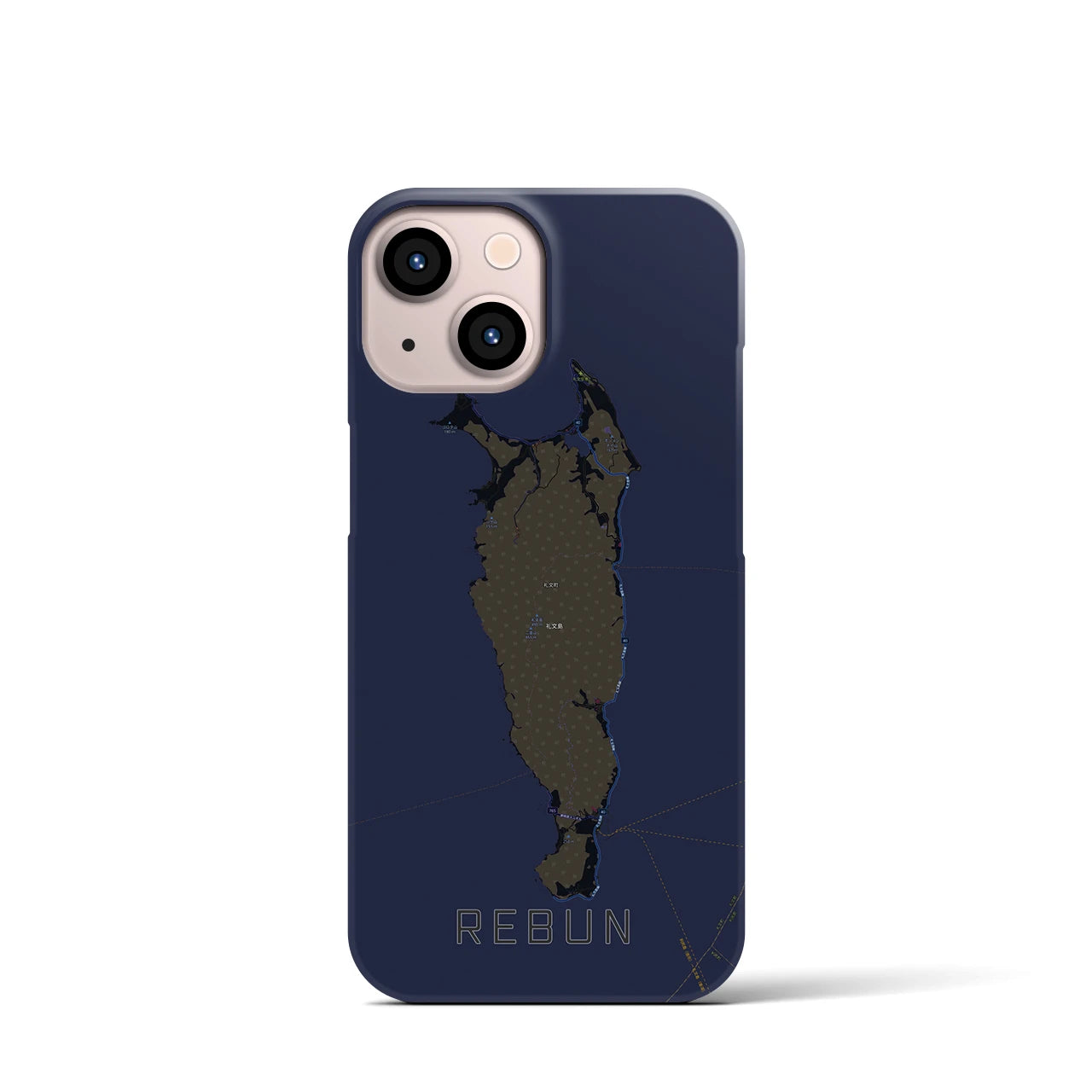 【礼文（北海道）】地図柄iPhoneケース（バックカバータイプ）