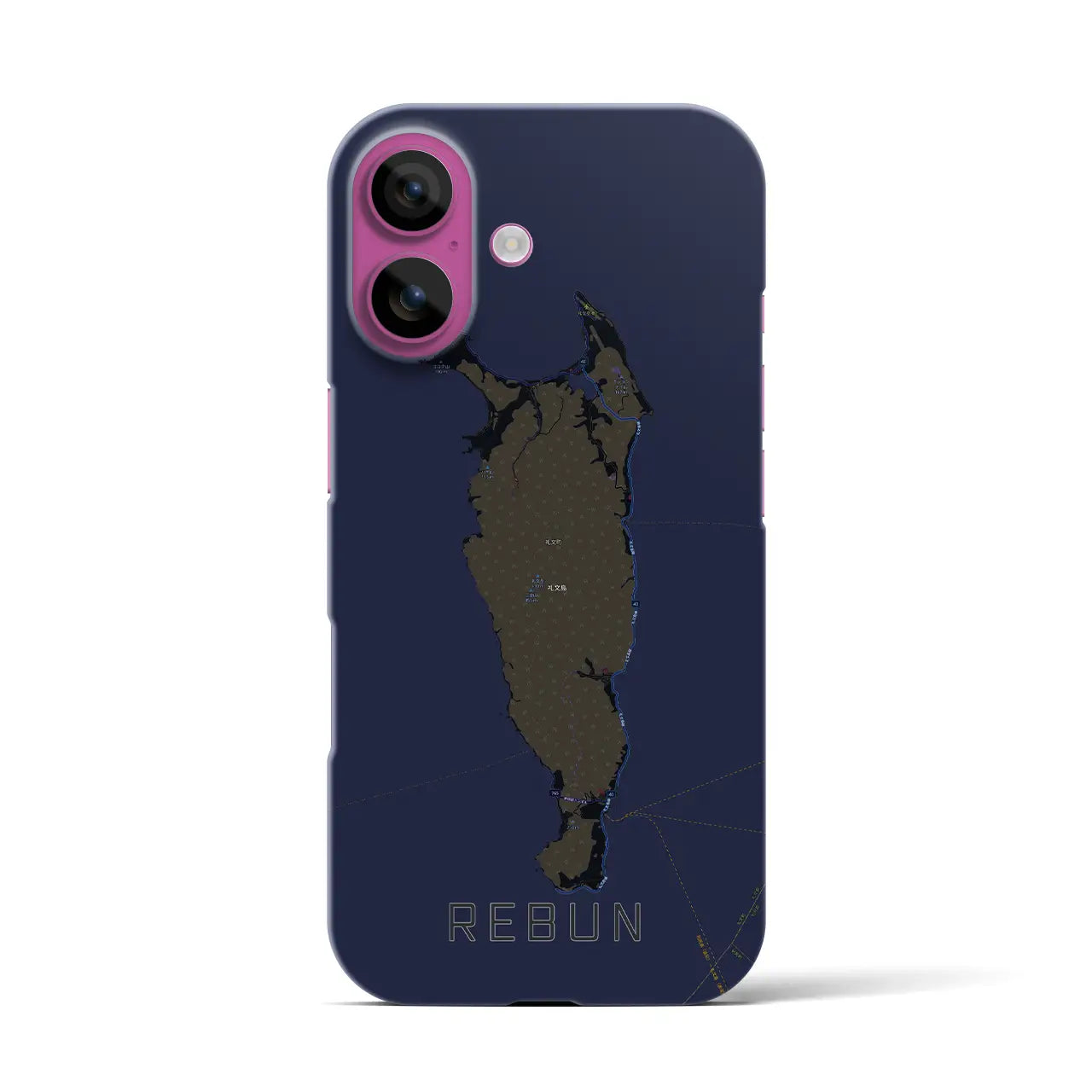 【礼文（北海道）】地図柄iPhoneケース（バックカバータイプ）