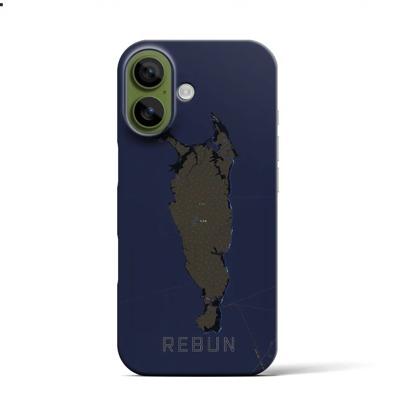 【礼文（北海道）】地図柄iPhoneケース（バックカバータイプ）