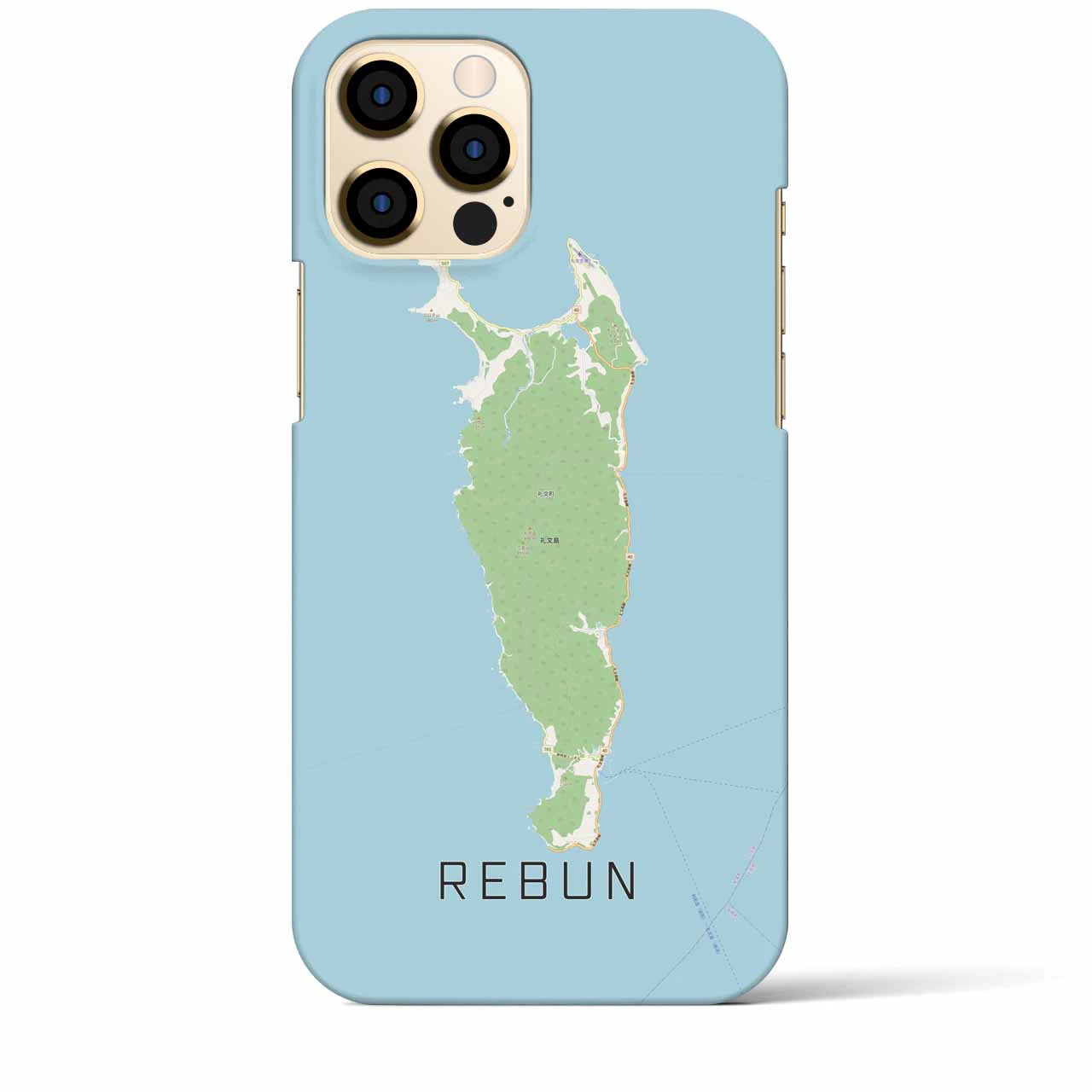 【礼文（北海道）】地図柄iPhoneケース（バックカバータイプ）