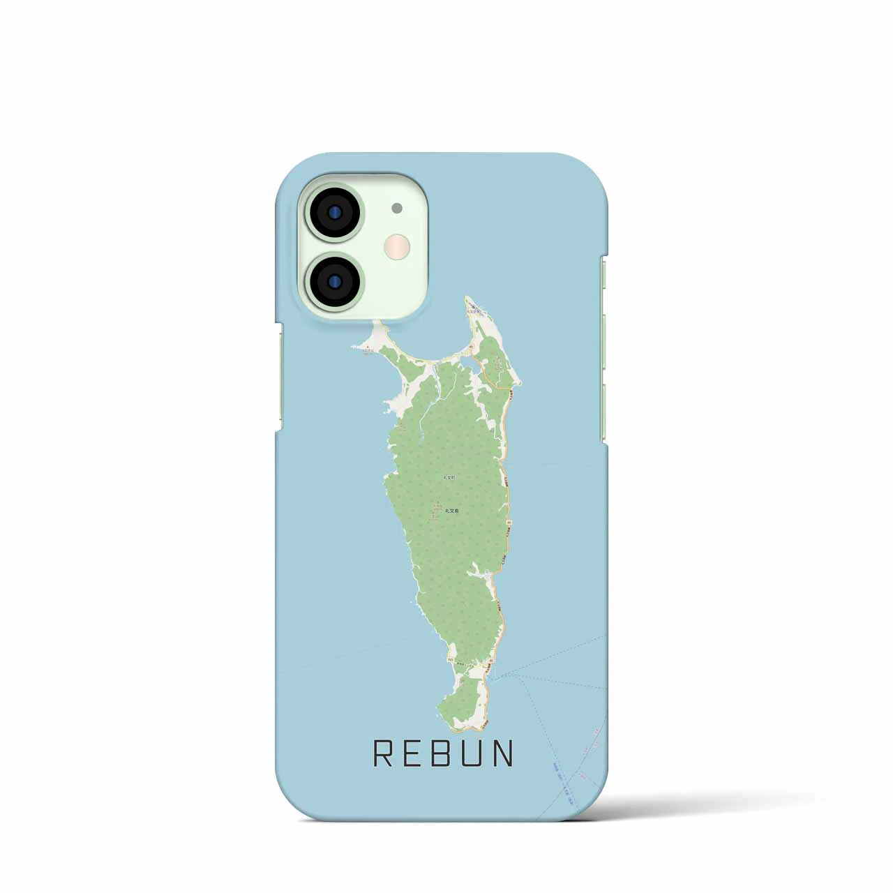 【礼文（北海道）】地図柄iPhoneケース（バックカバータイプ）
