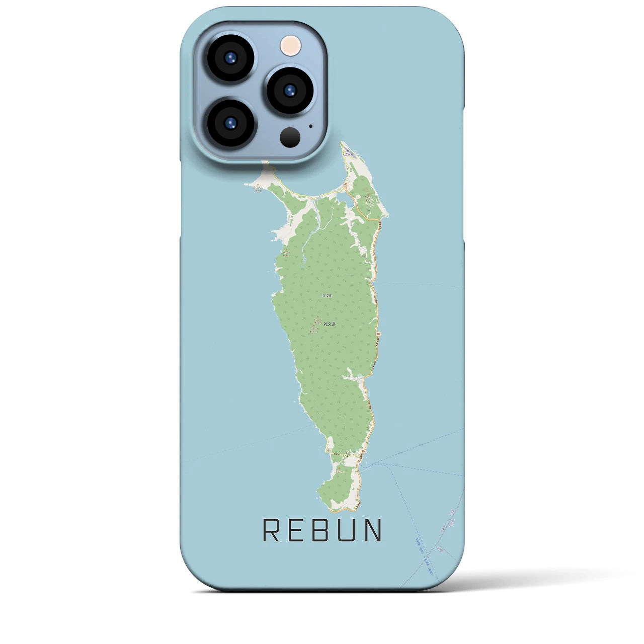 【礼文（北海道）】地図柄iPhoneケース（バックカバータイプ）