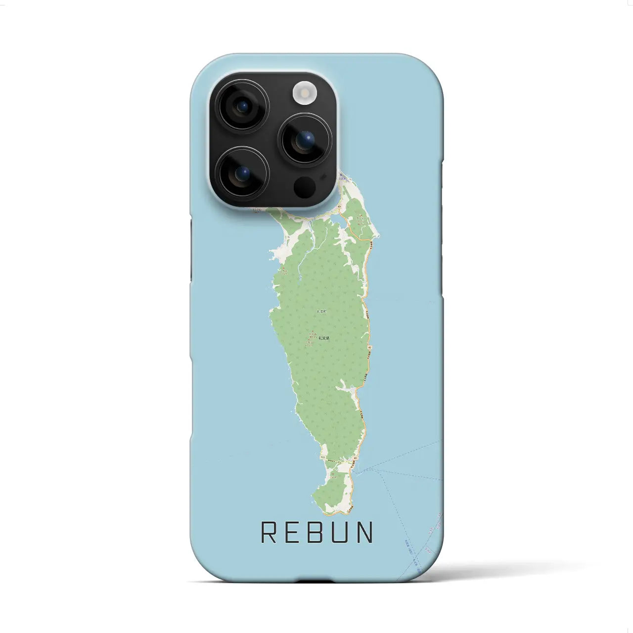 【礼文（北海道）】地図柄iPhoneケース（バックカバータイプ）