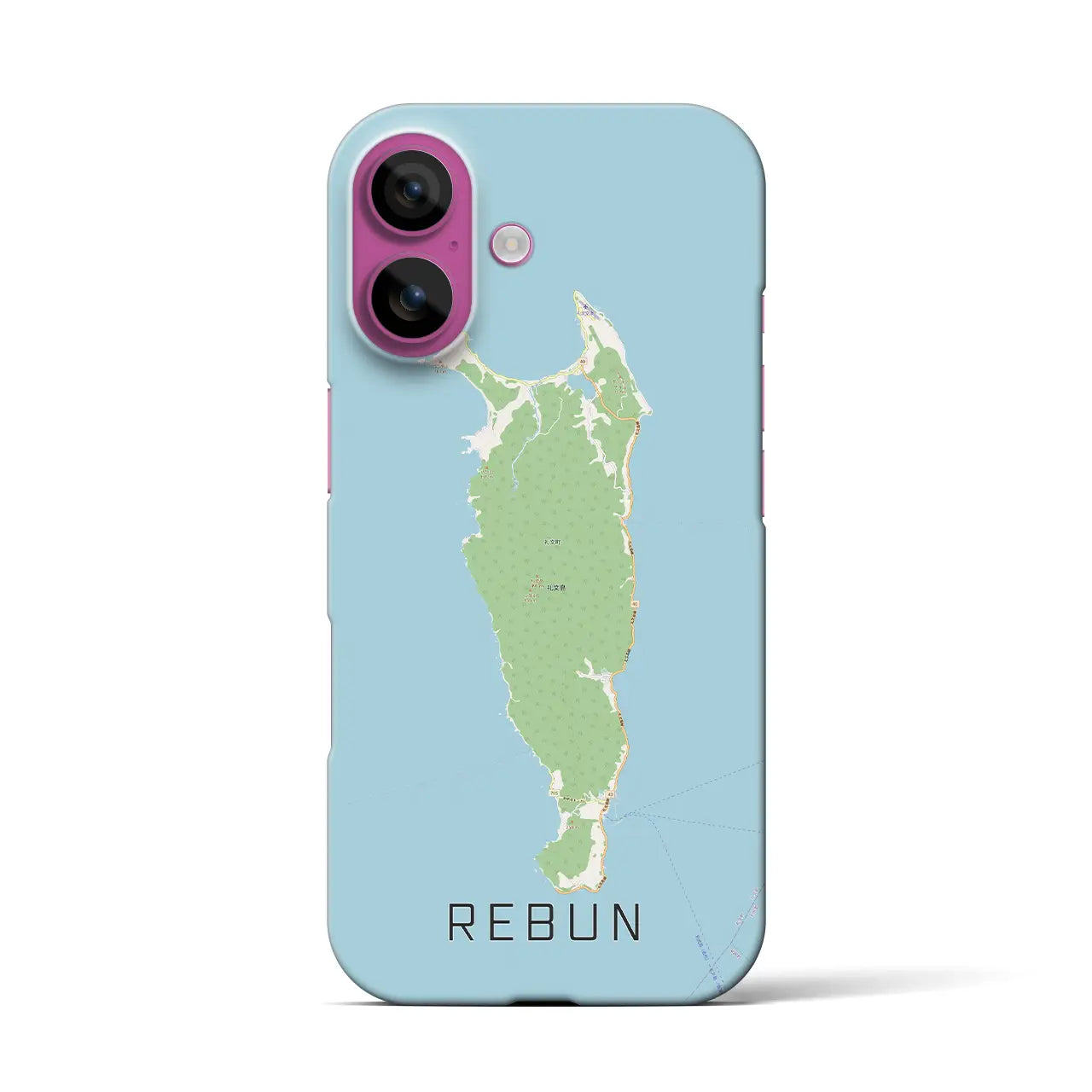【礼文（北海道）】地図柄iPhoneケース（バックカバータイプ）