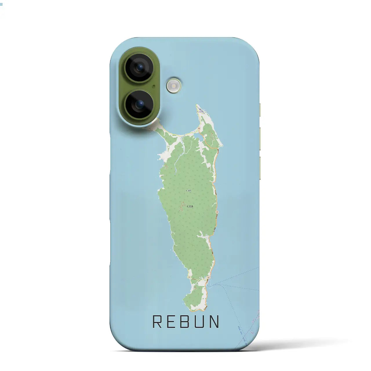 【礼文（北海道）】地図柄iPhoneケース（バックカバータイプ）