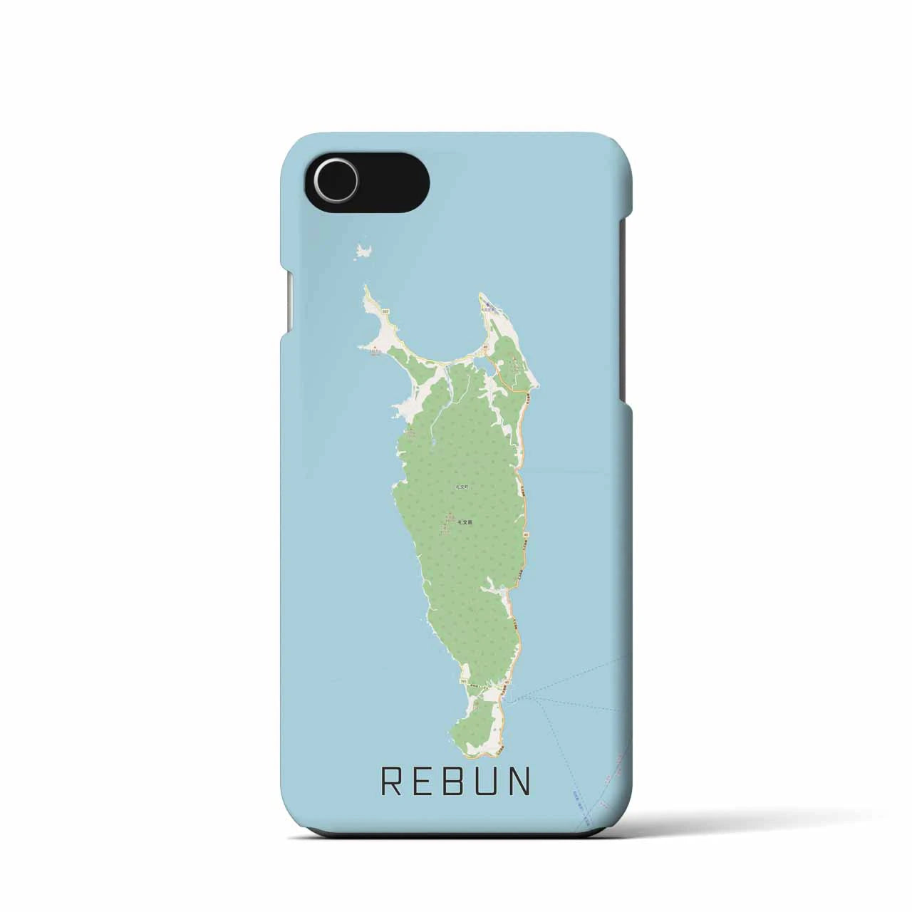 【礼文（北海道）】地図柄iPhoneケース（バックカバータイプ）