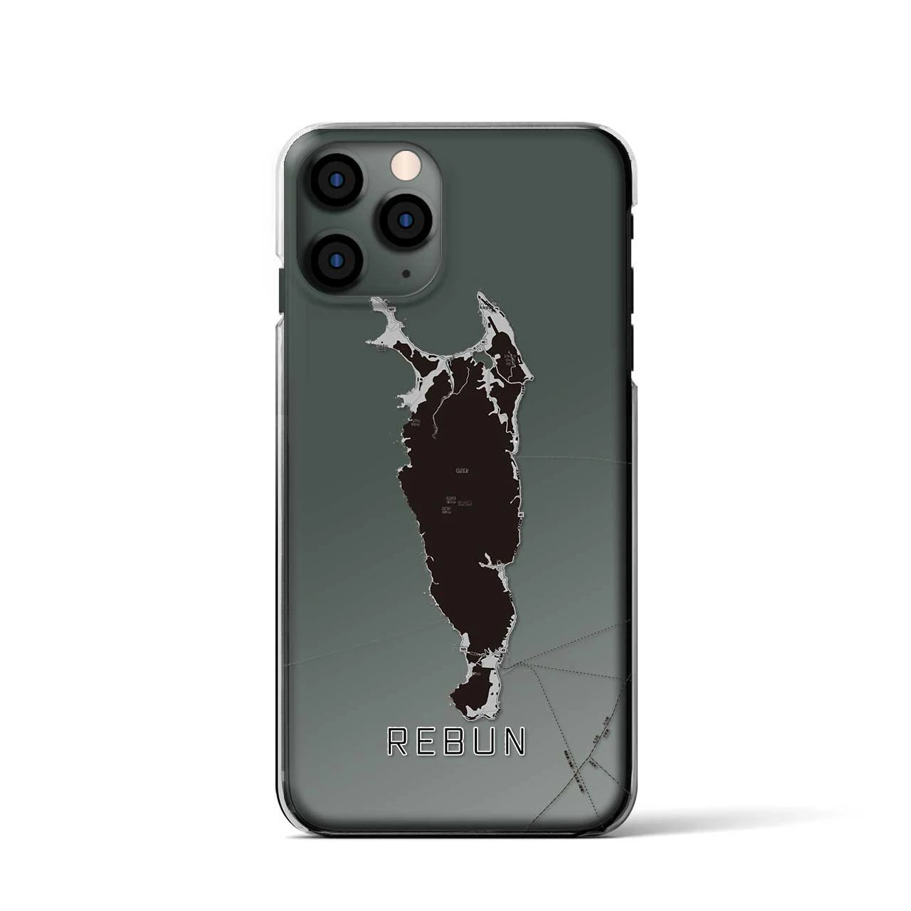 【礼文（北海道）】地図柄iPhoneケース（クリアタイプ）