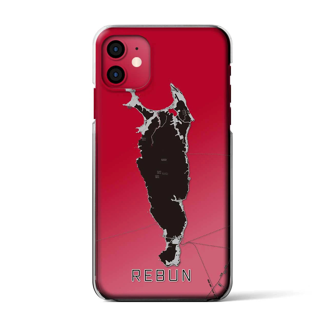 【礼文（北海道）】地図柄iPhoneケース（クリアタイプ）