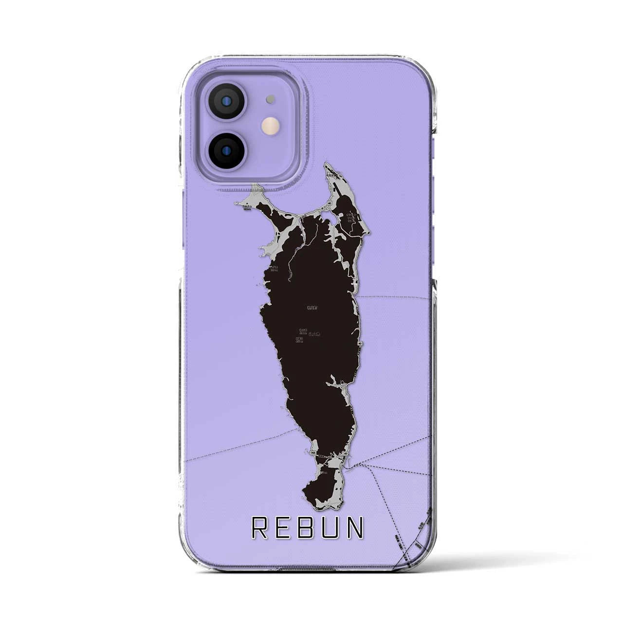 【礼文（北海道）】地図柄iPhoneケース（クリアタイプ）