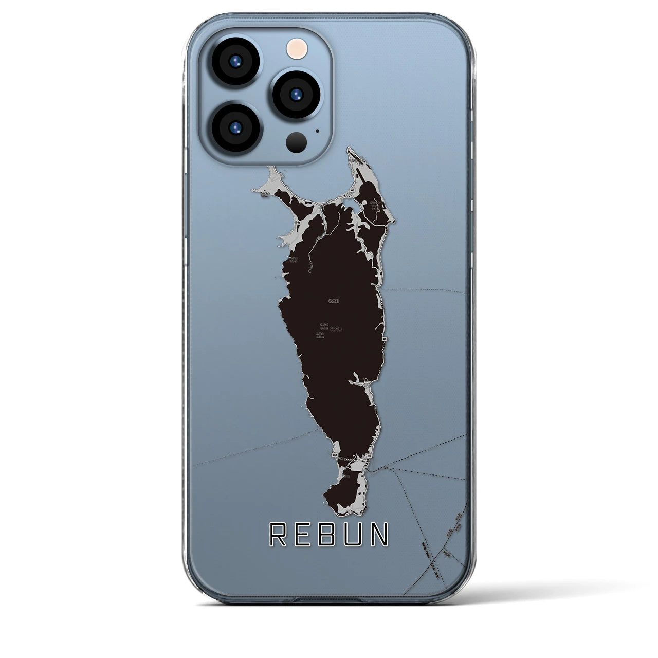 【礼文（北海道）】地図柄iPhoneケース（クリアタイプ）