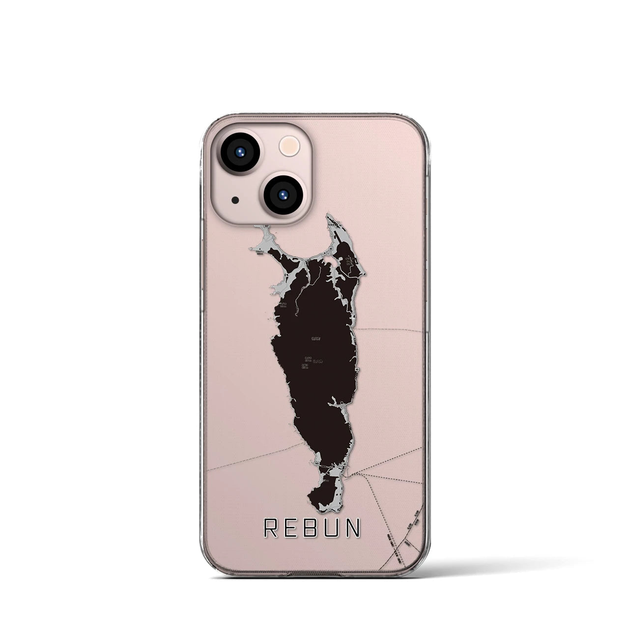 【礼文（北海道）】地図柄iPhoneケース（クリアタイプ）