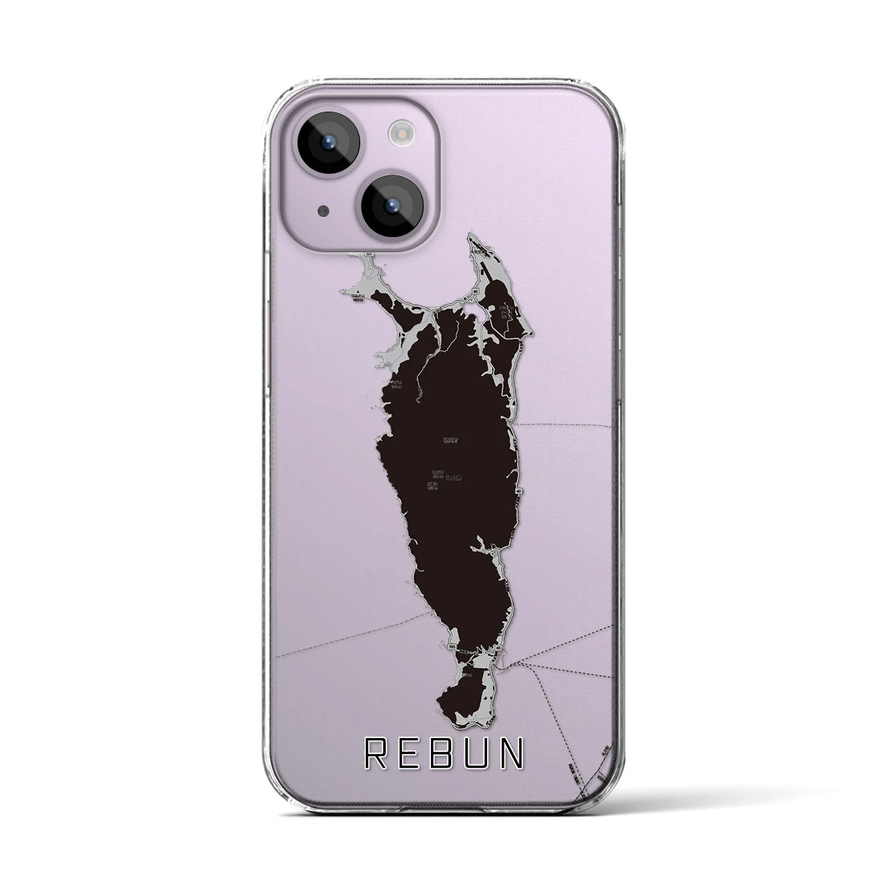 【礼文（北海道）】地図柄iPhoneケース（クリアタイプ）