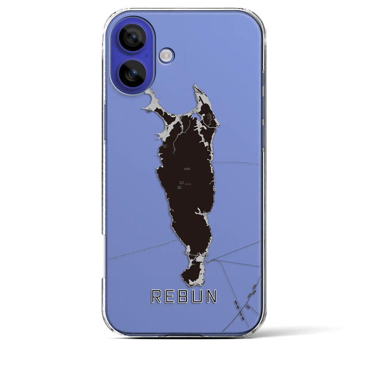 【礼文（北海道）】地図柄iPhoneケース（クリアタイプ）