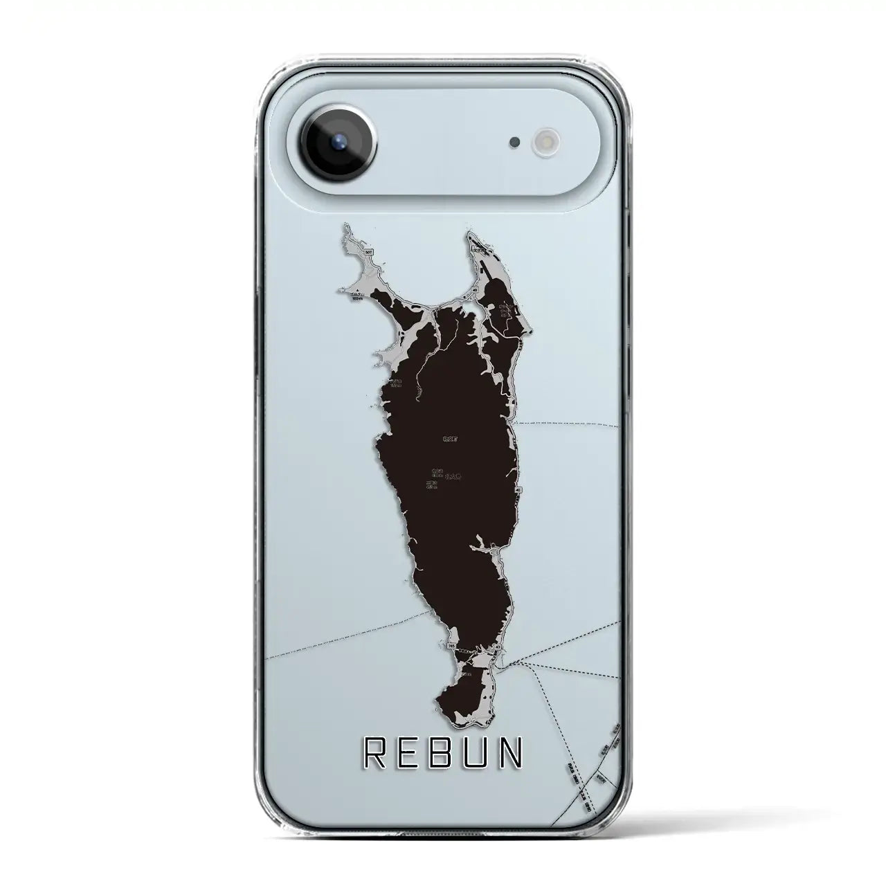 【礼文（北海道）】地図柄iPhoneケース（クリアタイプ）