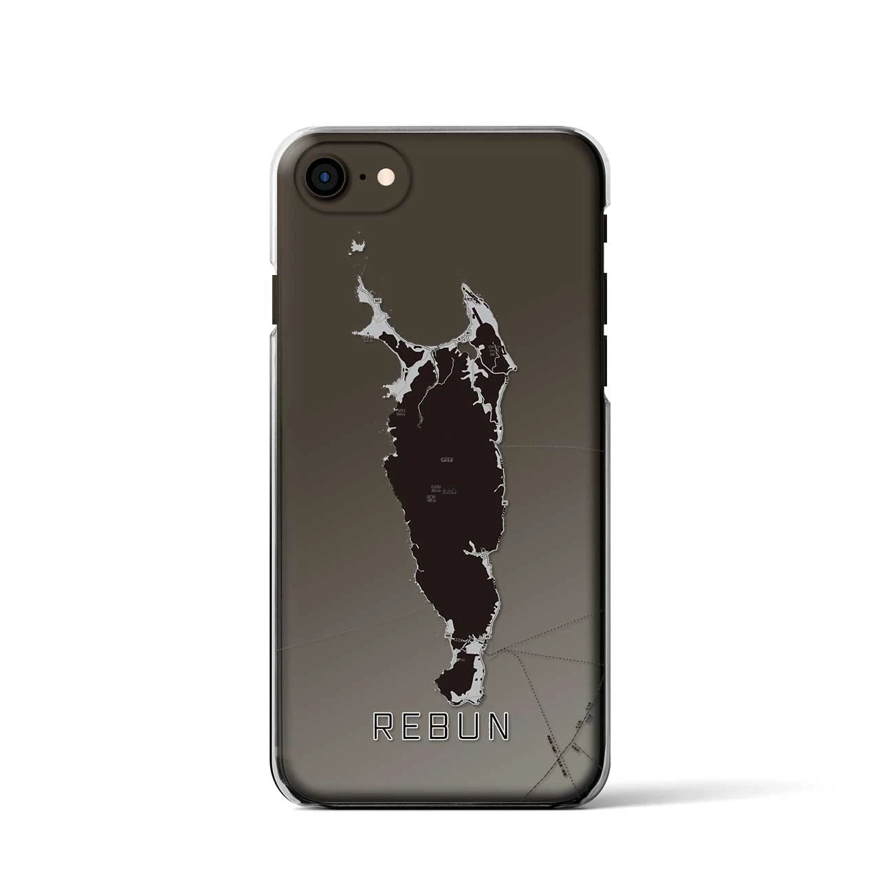 【礼文（北海道）】地図柄iPhoneケース（クリアタイプ）