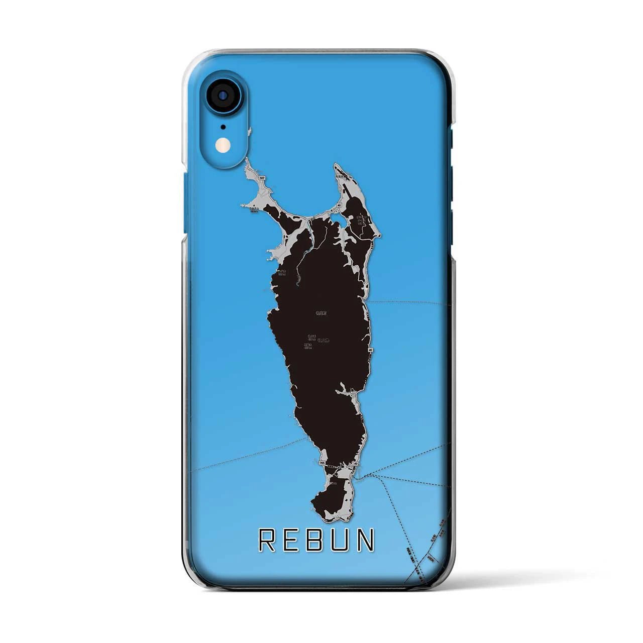 【礼文（北海道）】地図柄iPhoneケース（クリアタイプ）