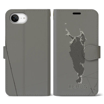 【礼文（北海道）】地図柄iPhoneケース（手帳タイプ）