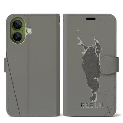 【礼文（北海道）】地図柄iPhoneケース（手帳タイプ）