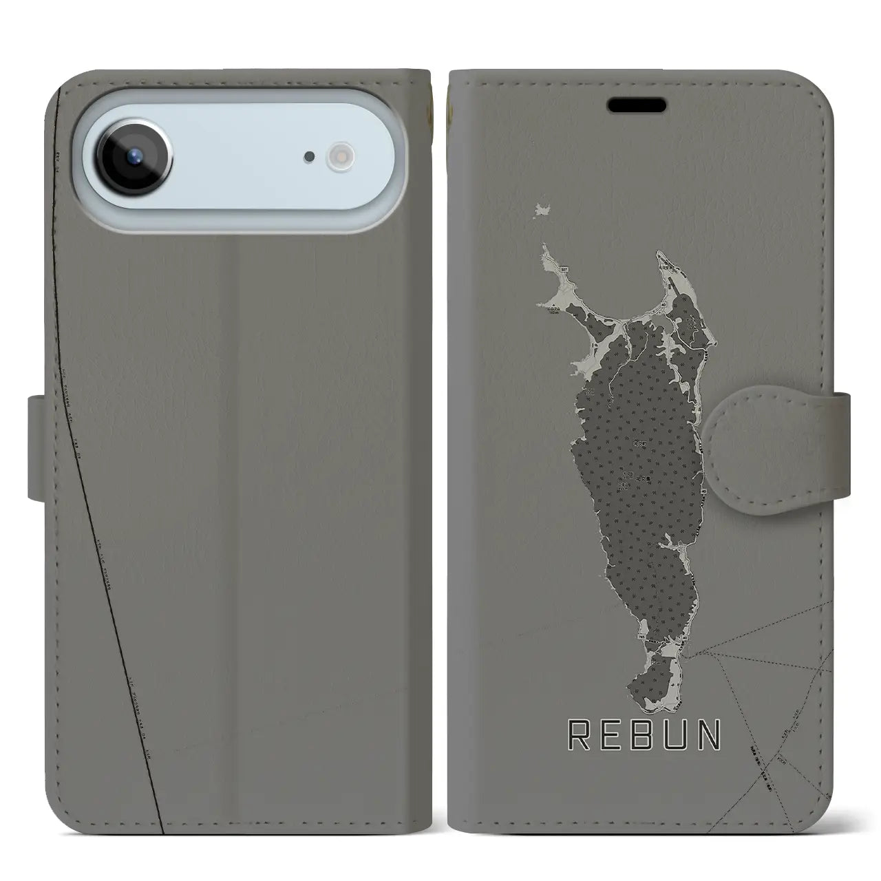 【礼文（北海道）】地図柄iPhoneケース（手帳タイプ）