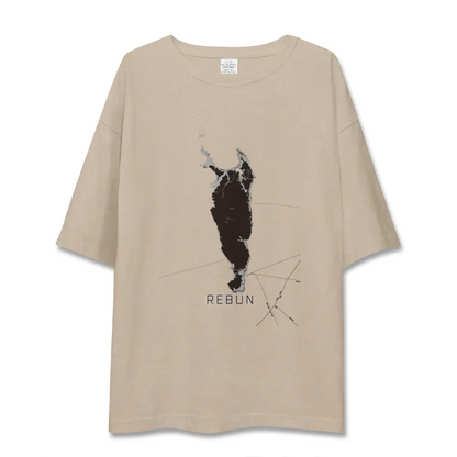 【礼文（北海道）】地図柄ビッグシルエットTシャツ