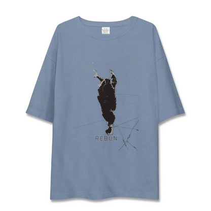 【礼文（北海道）】地図柄ビッグシルエットTシャツ