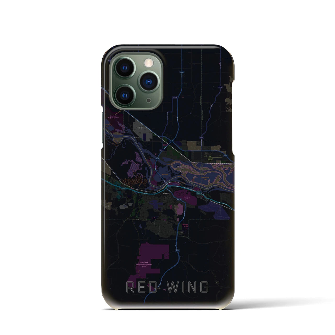 【レッドウイング（アメリカ）】地図柄iPhoneケース（バックカバータイプ）