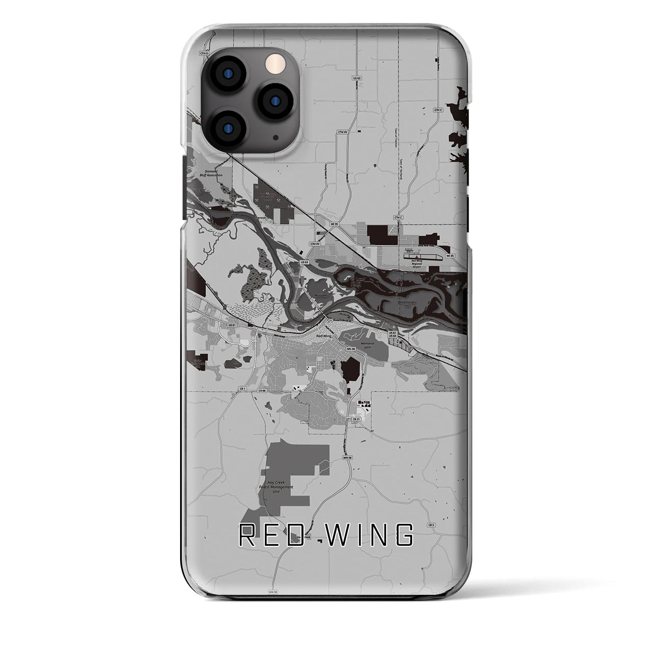 【レッドウイング（アメリカ）】地図柄iPhoneケース（クリアタイプ）