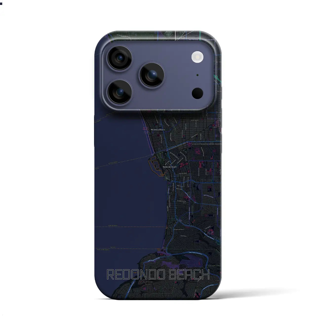 【レドンドビーチ（アメリカ）】地図柄iPhoneケース（バックカバータイプ）