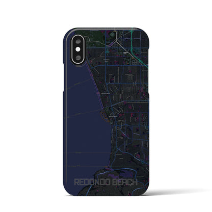【レドンドビーチ（アメリカ）】地図柄iPhoneケース（バックカバータイプ）