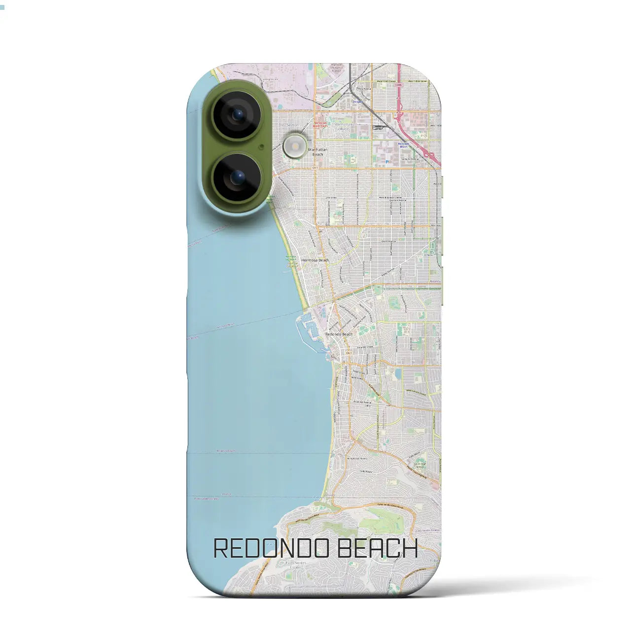 【レドンドビーチ（アメリカ）】地図柄iPhoneケース（バックカバータイプ）