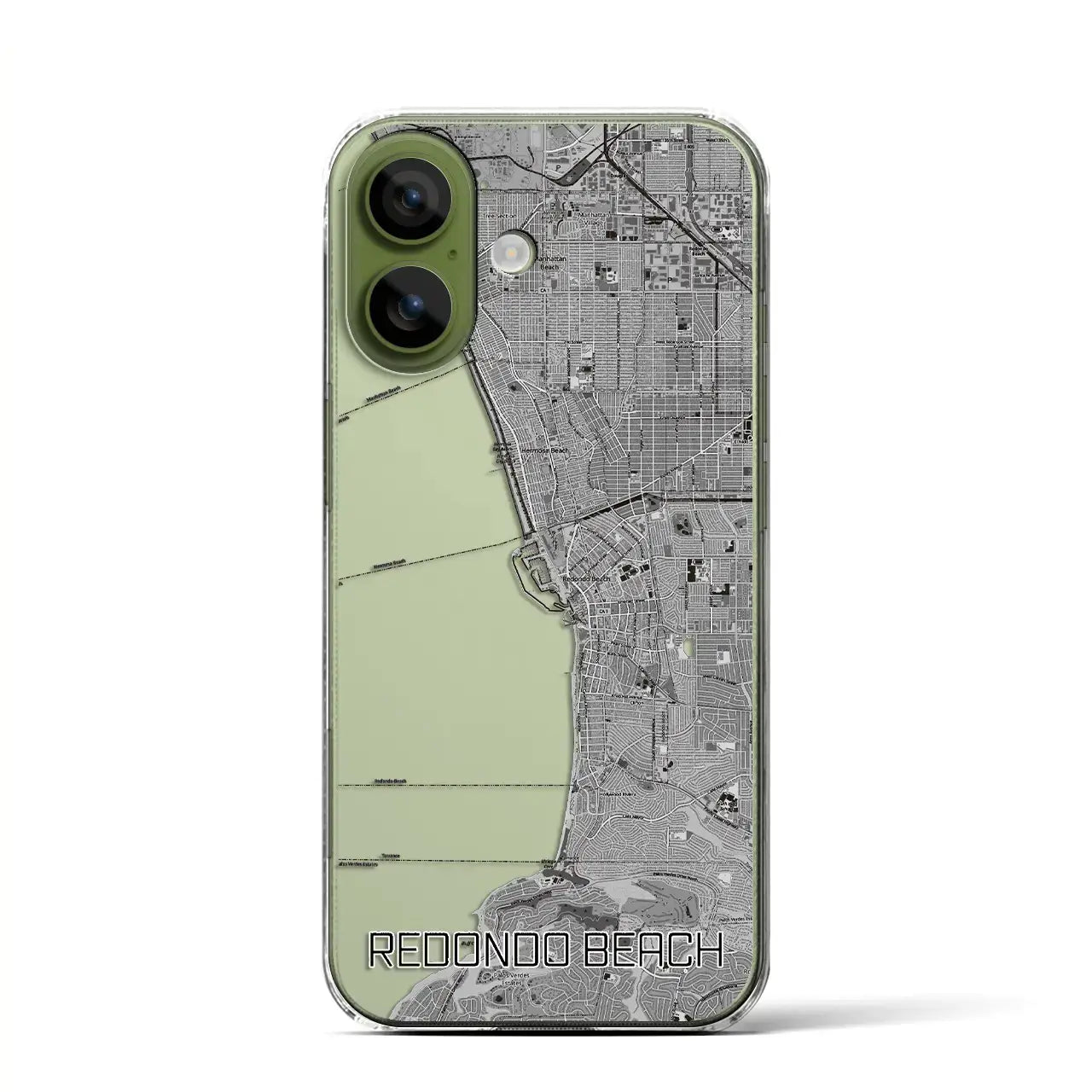 【レドンドビーチ（アメリカ）】地図柄iPhoneケース（クリアタイプ）