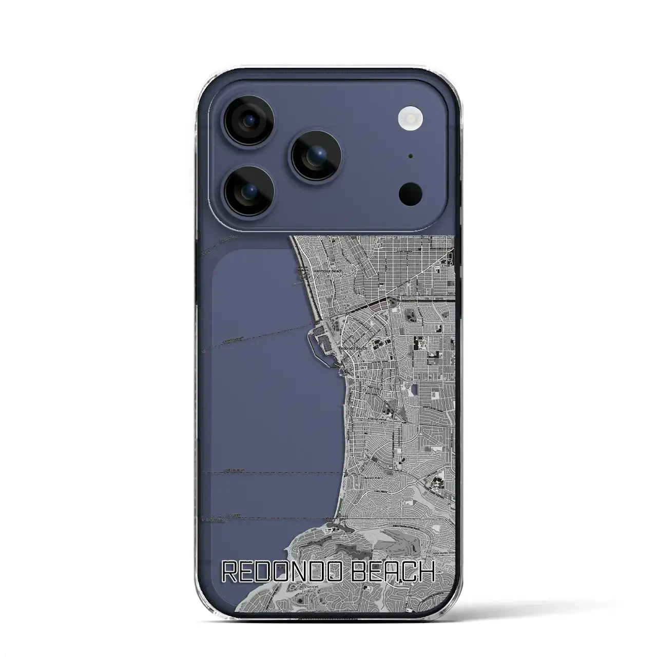 【レドンドビーチ（アメリカ）】地図柄iPhoneケース（クリアタイプ）