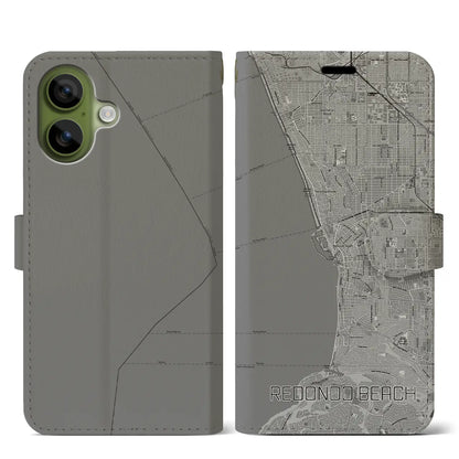 【レドンドビーチ（アメリカ）】地図柄iPhoneケース（手帳タイプ）