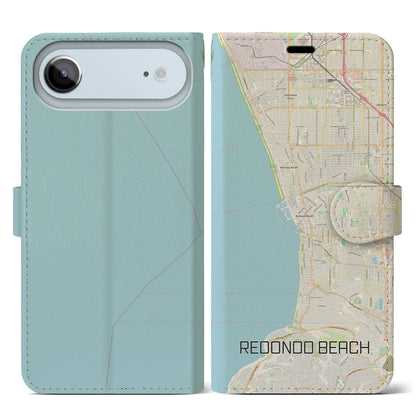【レドンドビーチ（アメリカ）】地図柄iPhoneケース（手帳タイプ）