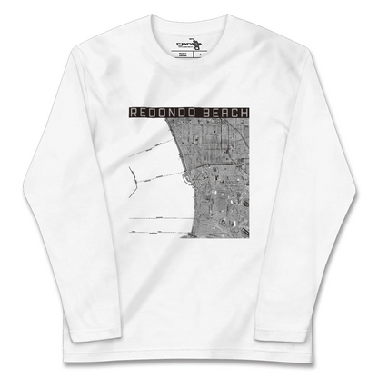 【レドンドビーチ（アメリカ）】地図柄ロングスリーブTシャツ