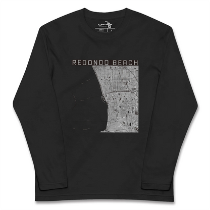 【レドンドビーチ（アメリカ）】地図柄ロングスリーブTシャツ