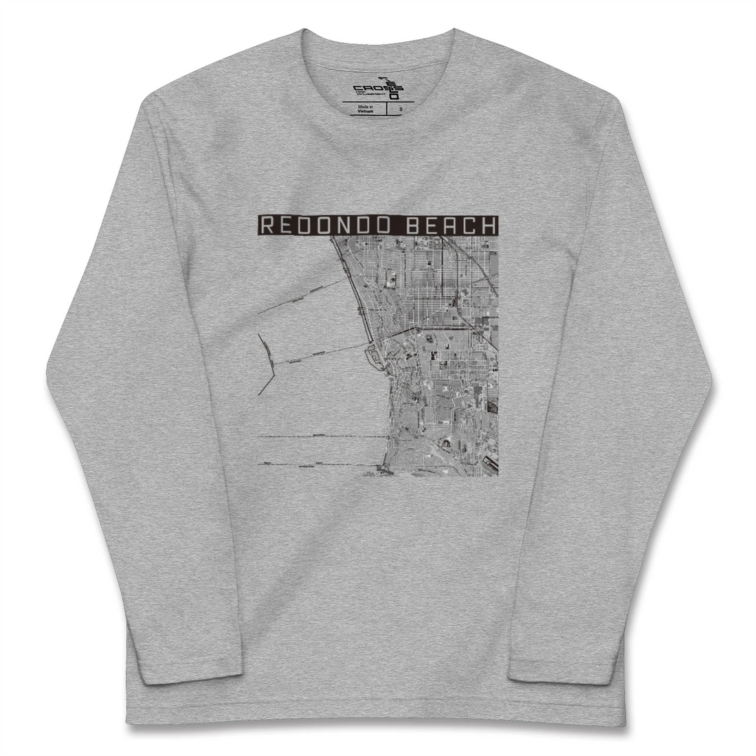 【レドンドビーチ（アメリカ）】地図柄ロングスリーブTシャツ