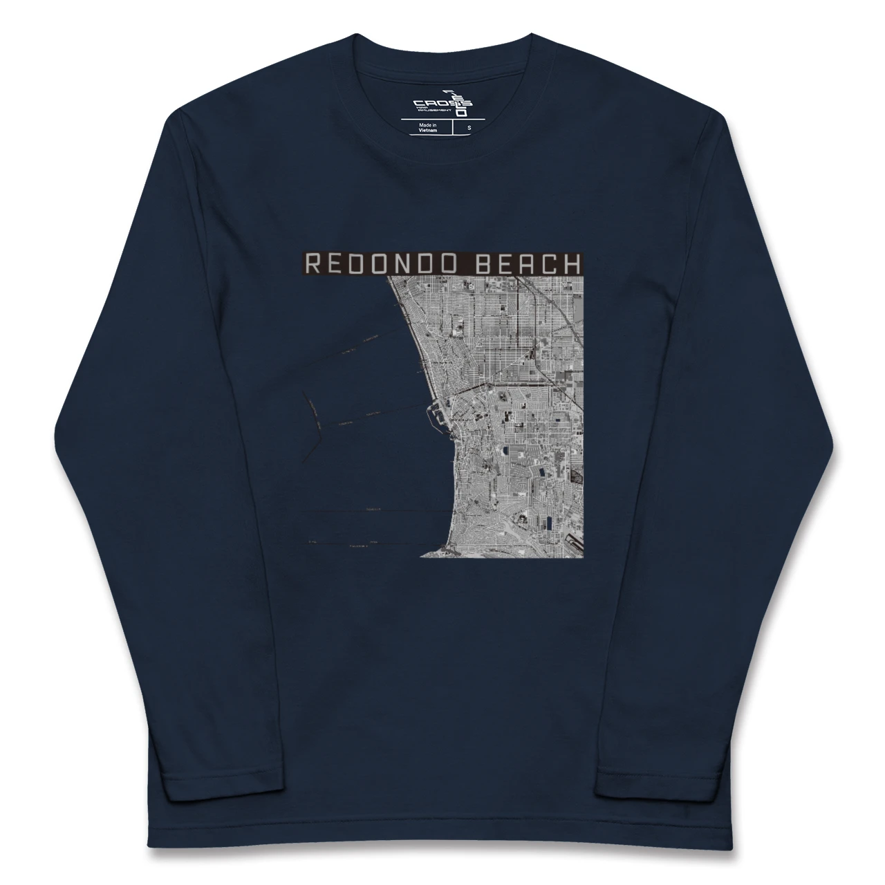 【レドンドビーチ（アメリカ）】地図柄ロングスリーブTシャツ
