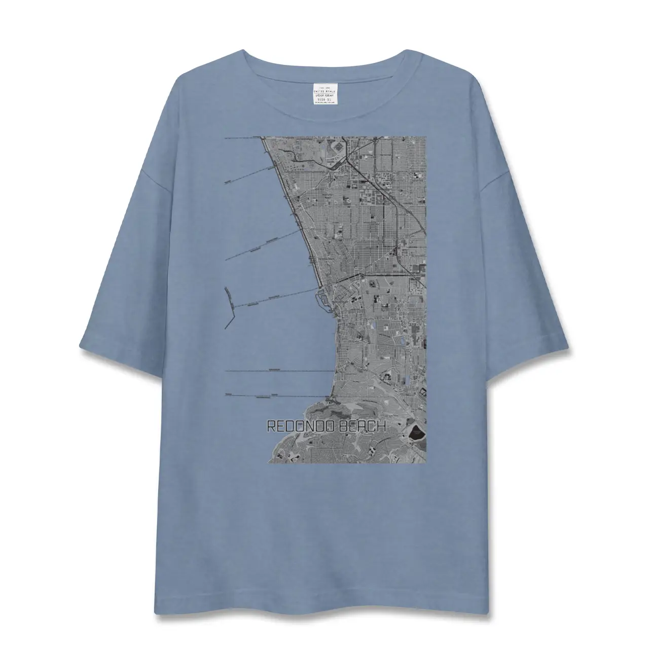 【レドンドビーチ（アメリカ）】地図柄ビッグシルエットTシャツ