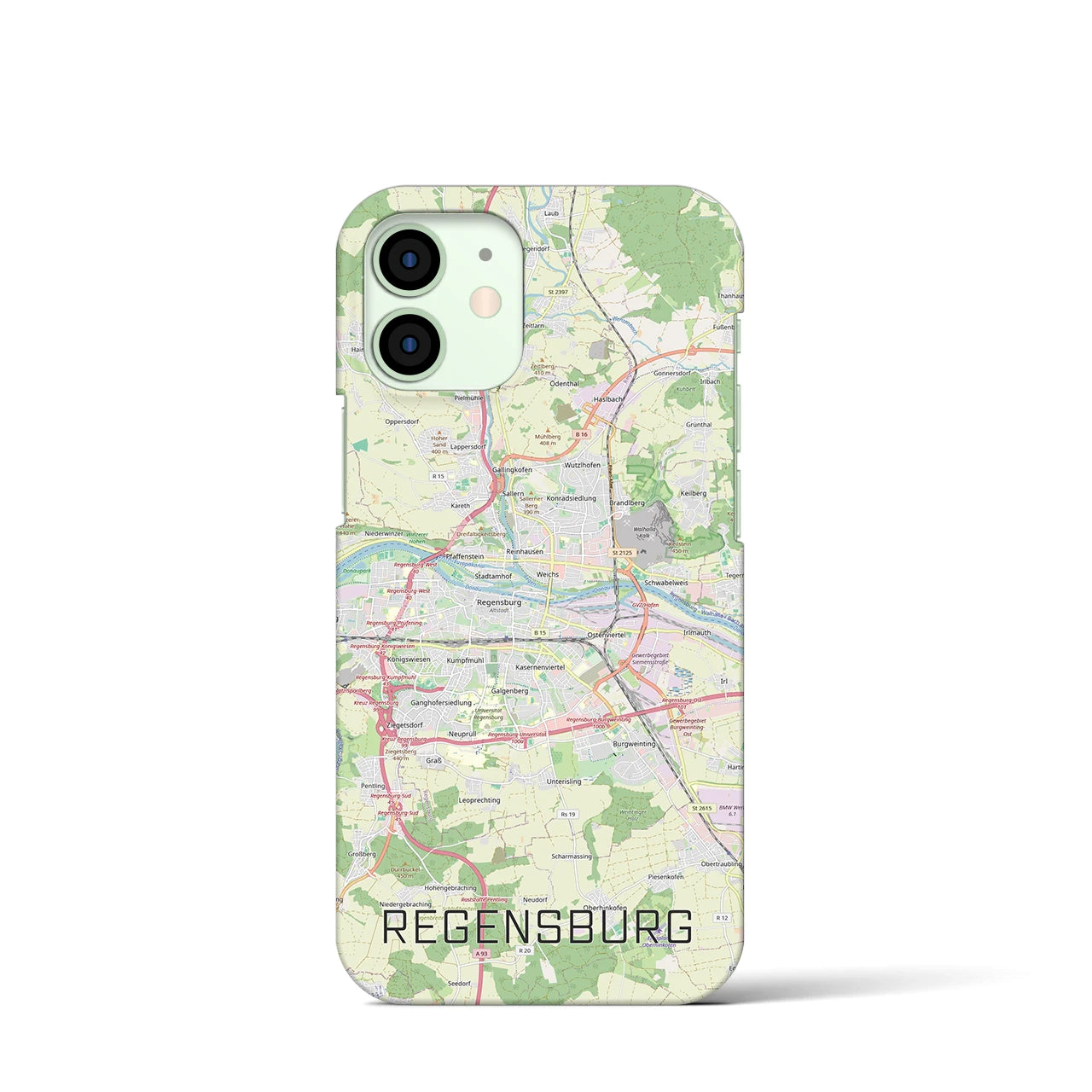 【レーゲンスブルク（ドイツ）】地図柄iPhoneケース（バックカバータイプ）