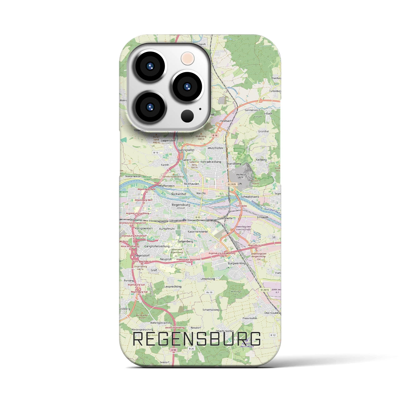 【レーゲンスブルク（ドイツ）】地図柄iPhoneケース（バックカバータイプ）